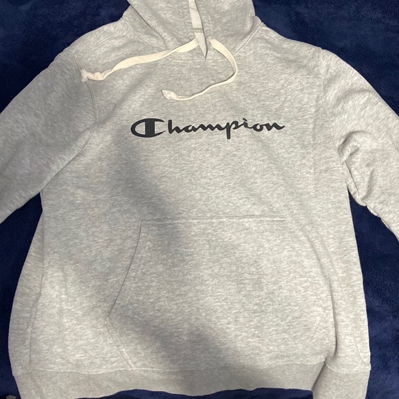 Large Grey Champion Hoodie - Picture 1 of 3